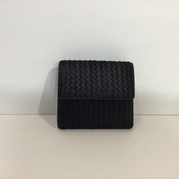Theory Laleh Calf Hair Black Wallet